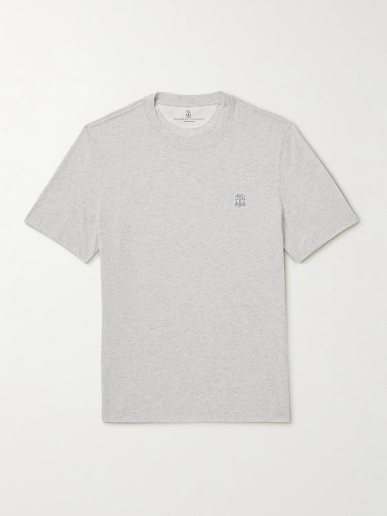 Grey t-shirt from Brunello Cucinelli