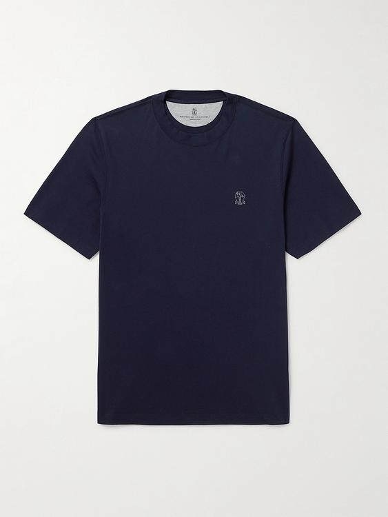 Dark blue t-shirt from Brunello Cucinelli
