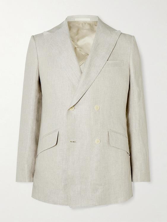 Grey double-breasted blazer from Kingsman