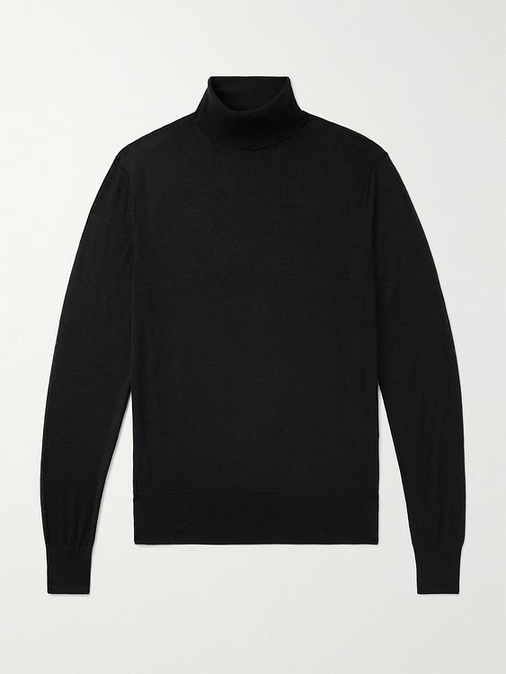 Black turtleneck from Tom Ford