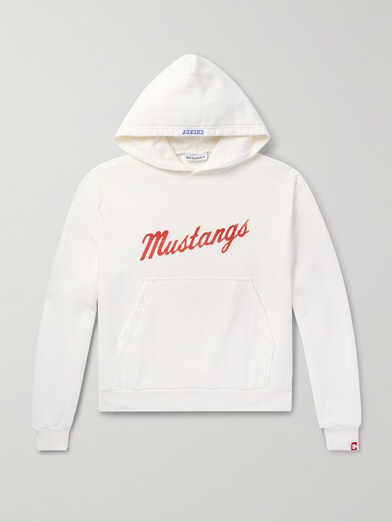 Print white hooded sweatshirt from Cherry Los Angeles