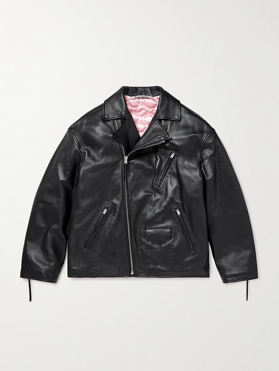 Black leather jacket from Acne Studios