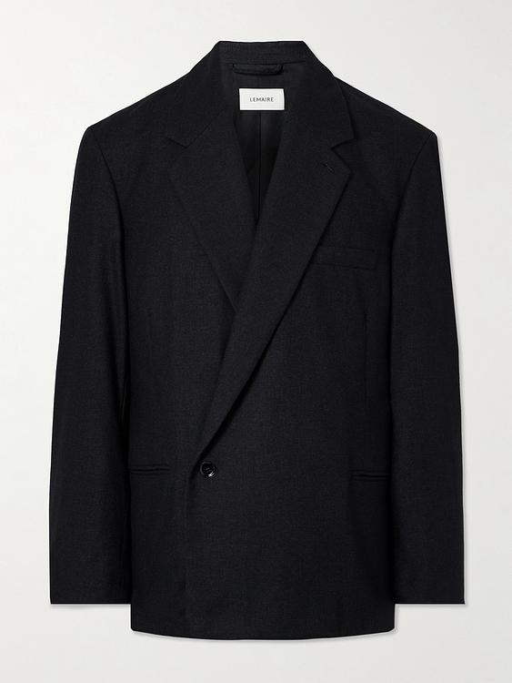 Black double-breasted blazer from Lemaire