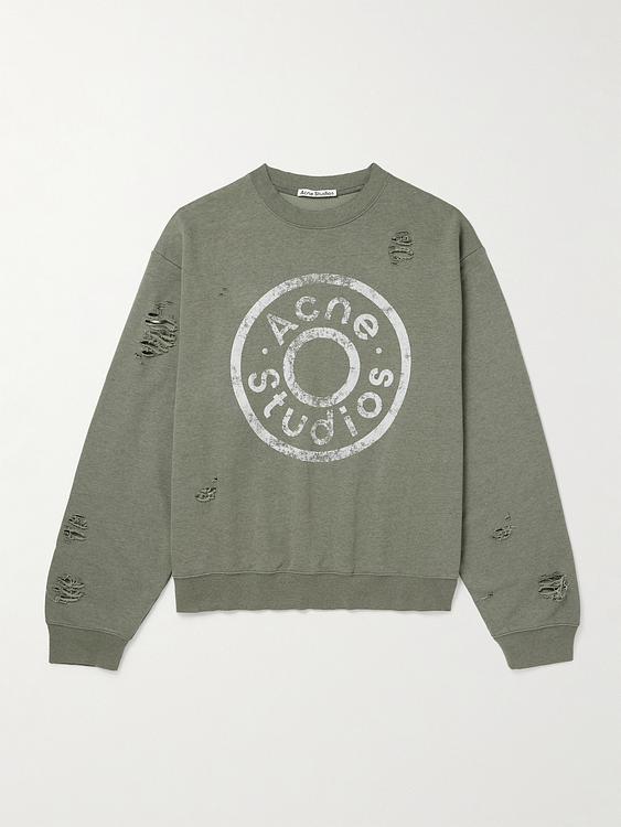 Print taupe sweatshirt from Acne Studios