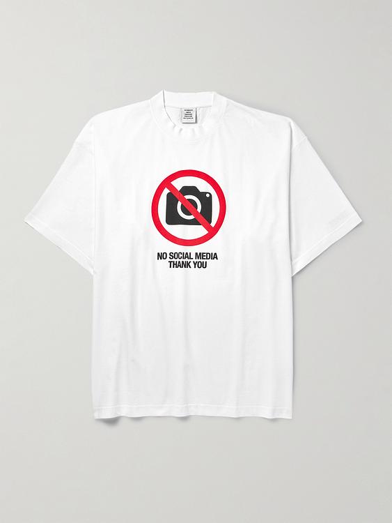 Print white t-shirt from Vetements