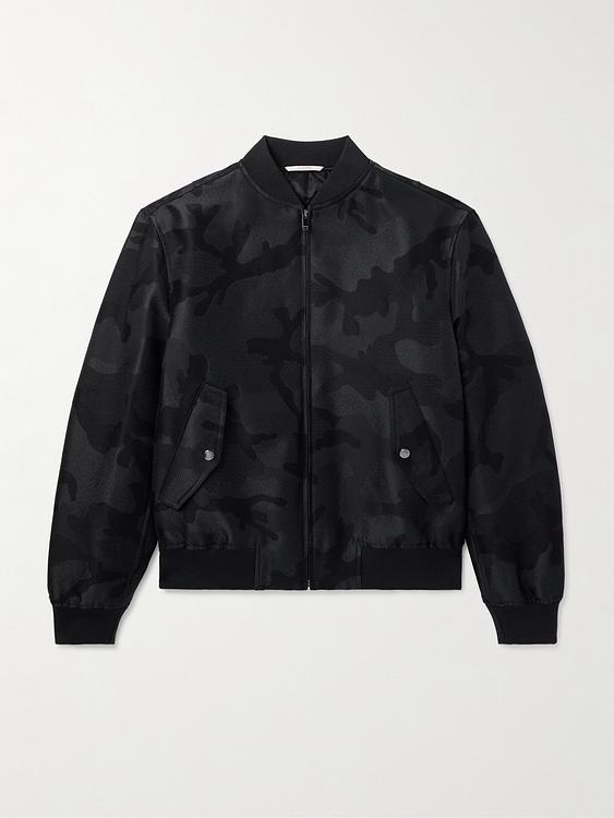 Black bomber jacket from Valentino Garavani