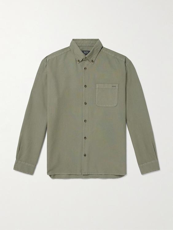 Taupe casual shirt from A.P.C