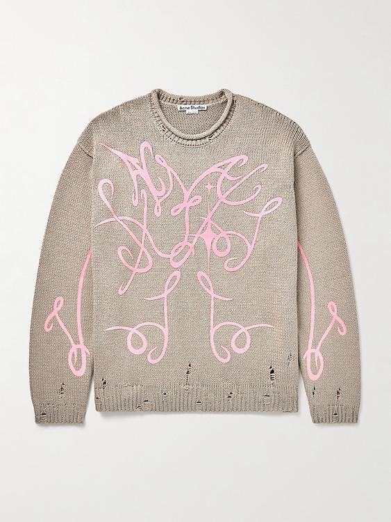 Print beige sweatshirt from Acne Studios