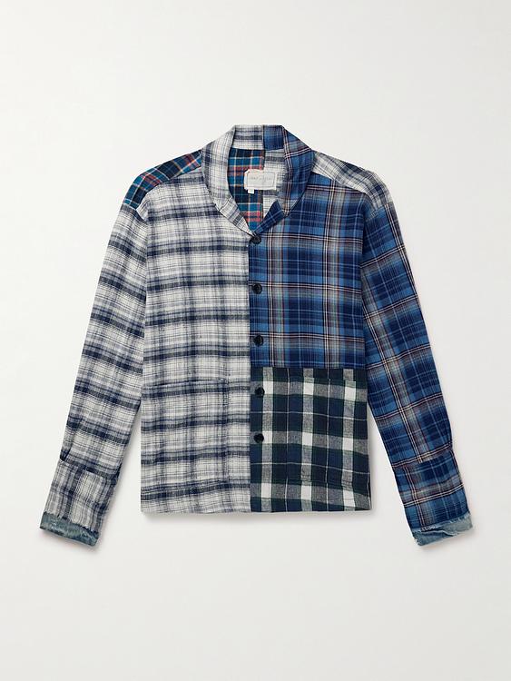 Checkered grey flannel shirt from Greg Lauren