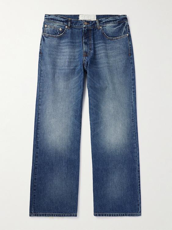 Dark blue wide-leg jeans from RRL