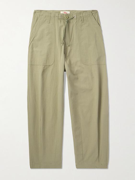 Taupe wide-leg casual trousers from Cherry Los Angeles