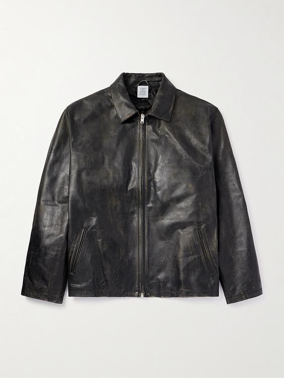 Black leather jacket from Vetements