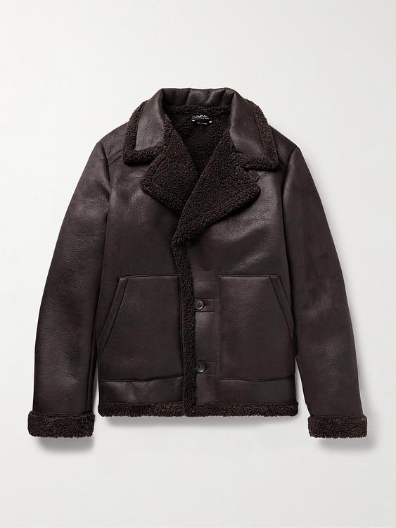 Black leather jacket from A.P.C
