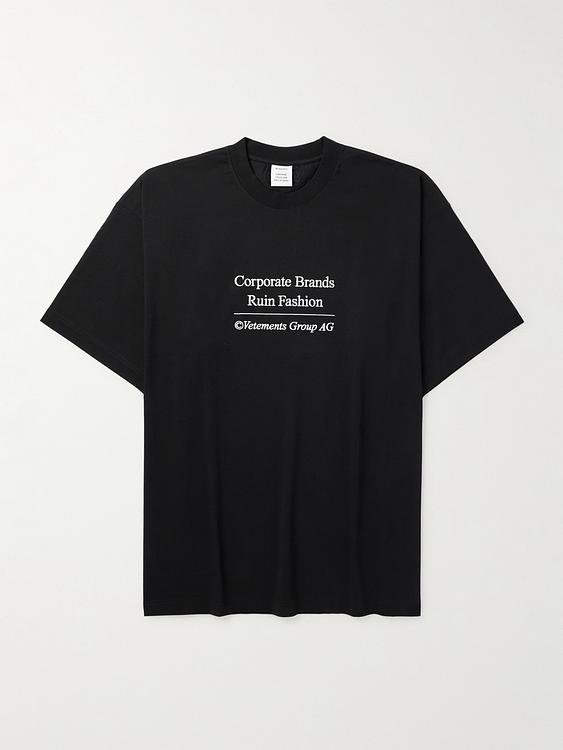 Print black t-shirt from Vetements