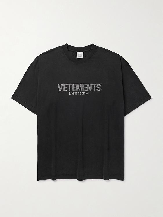 Print black t-shirt from Vetements