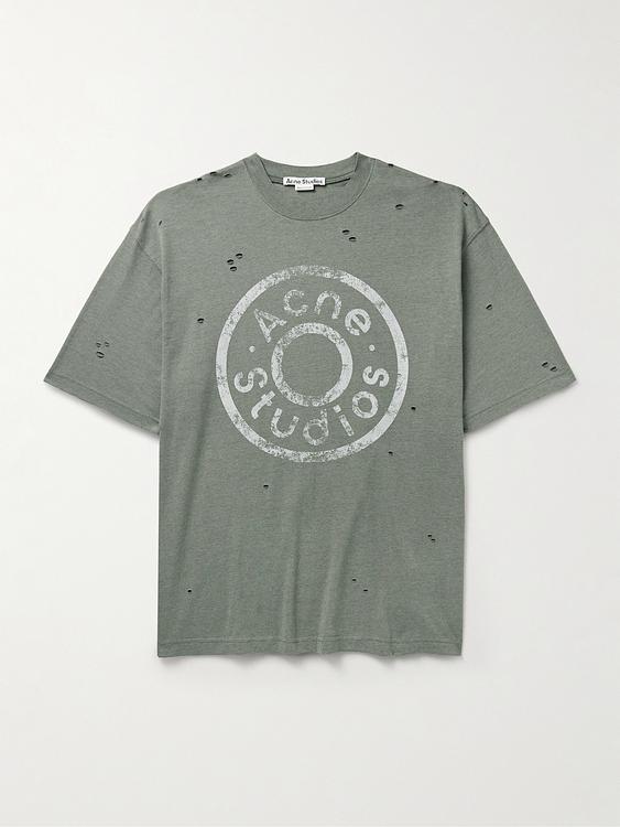 Print taupe t-shirt from Acne Studios