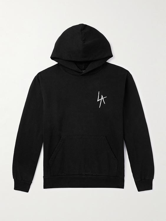 Print black hooded sweatshirt from Local Authority La