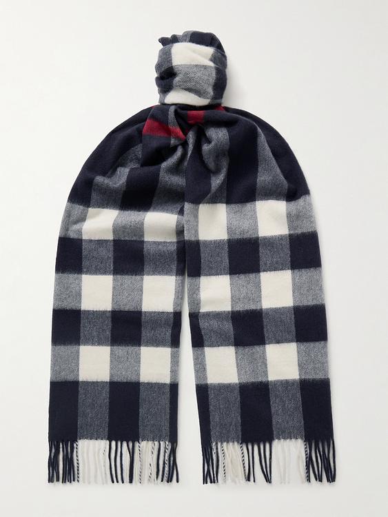 Checkered black scarve from Burberry