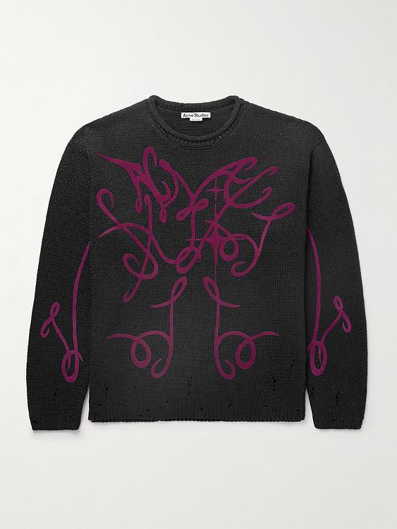 Print black sweatshirt from Acne Studios