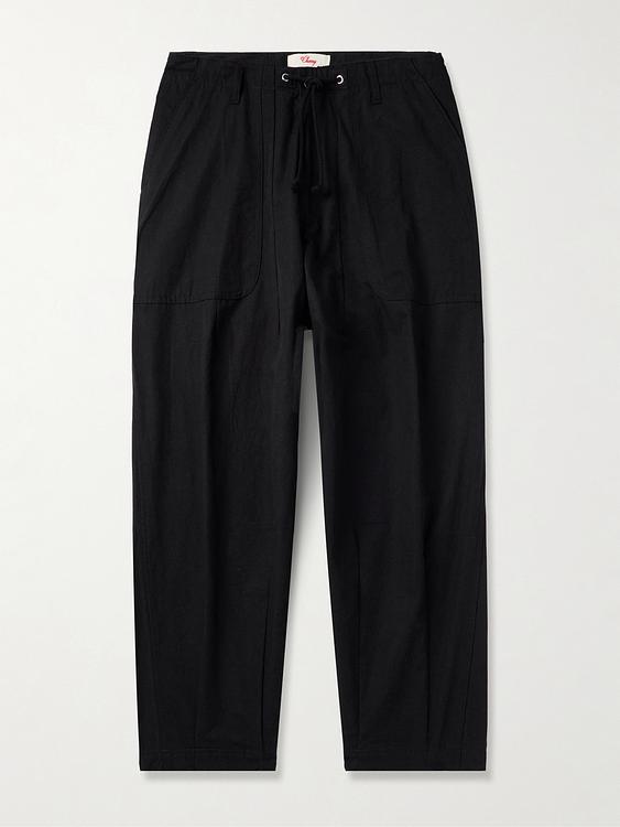 Black wide-leg casual trousers from Cherry Los Angeles