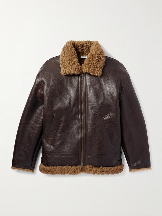 Dark brown leather jacket from Vetements