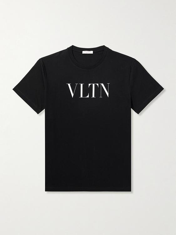 Print black t-shirt from Valentino Garavani