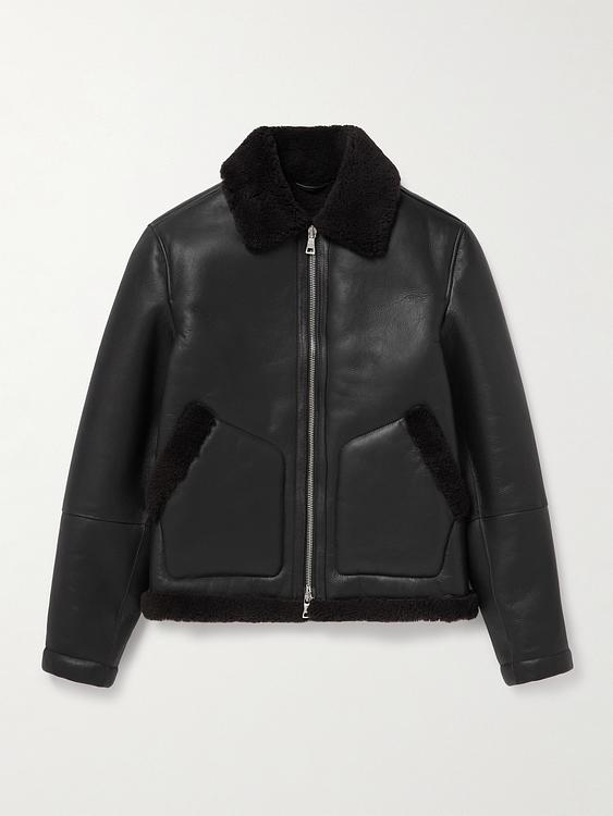 Black leather jacket from Mr P.