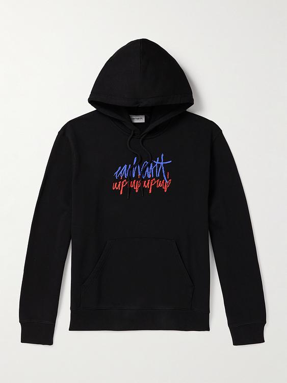 Print black hooded sweatshirt from Carhartt Wip