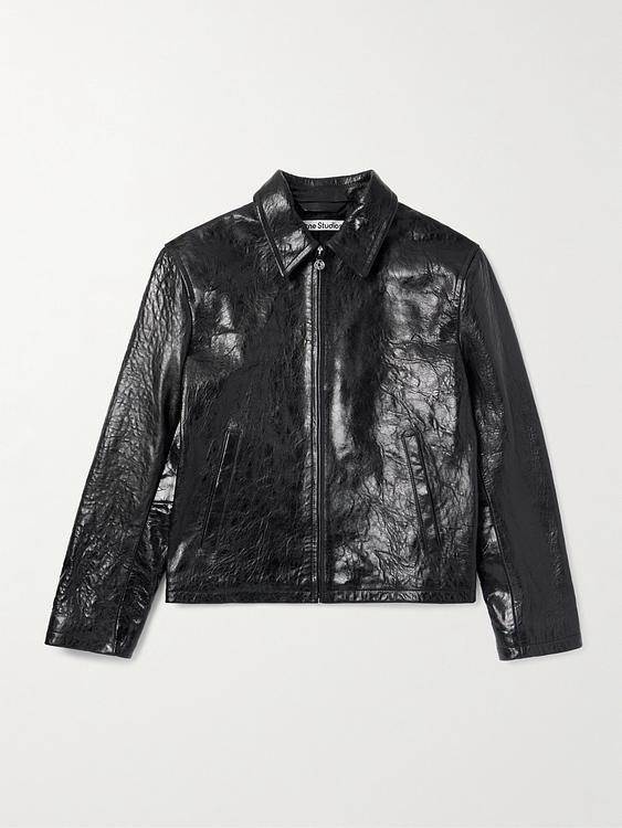 Black leather jacket from Acne Studios