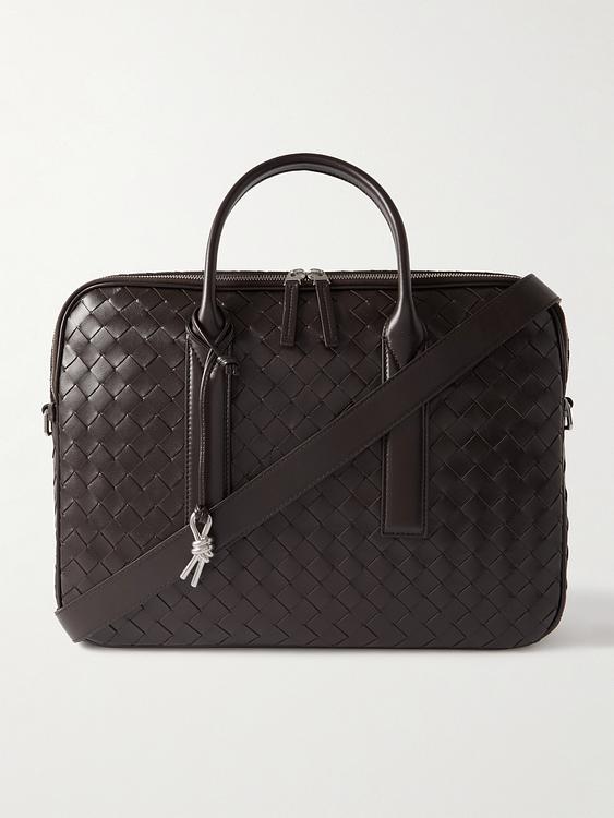 Black briefcase from Bottega Veneta