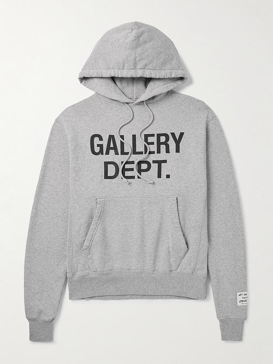 Print grey hooded sweatshirt from Gallery Dept.