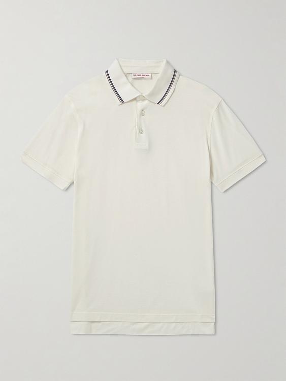 Grey short sleeve polo shirt from Orlebar Brown