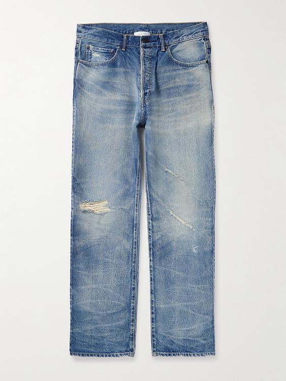 Blue distressed jeans from John Elliott