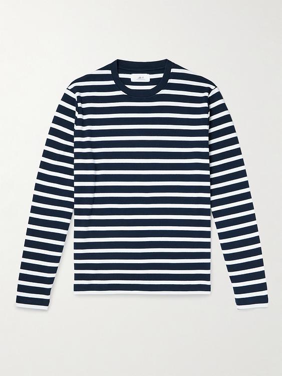 Striped black long sleeve t-shirt from Mr P.