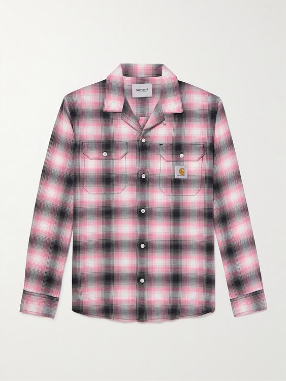 Checkered light purple casual shirt from Carhartt Wip