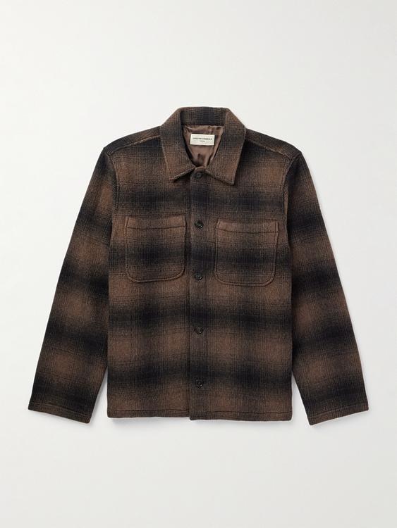 Checkered black overshirt from Officine Générale