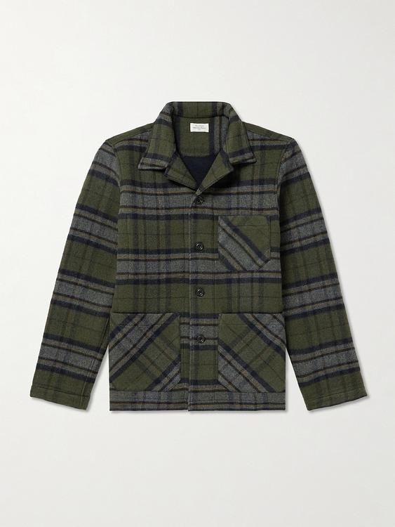 Checkered dark green flannel shirt from Hartford