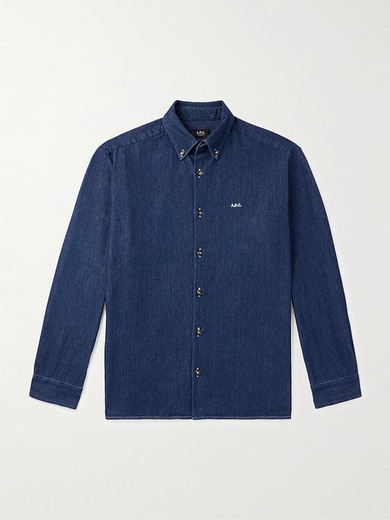 Dark blue denim shirt from A.P.C