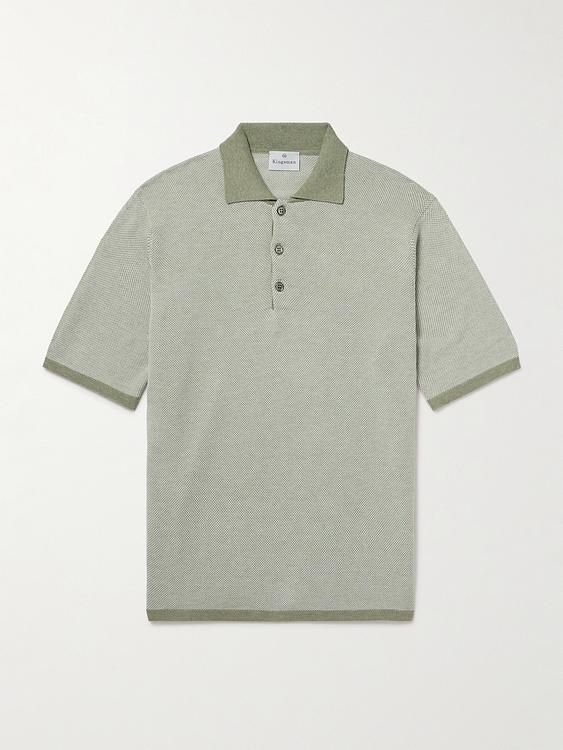 Grey short sleeve polo shirt from Kingsman