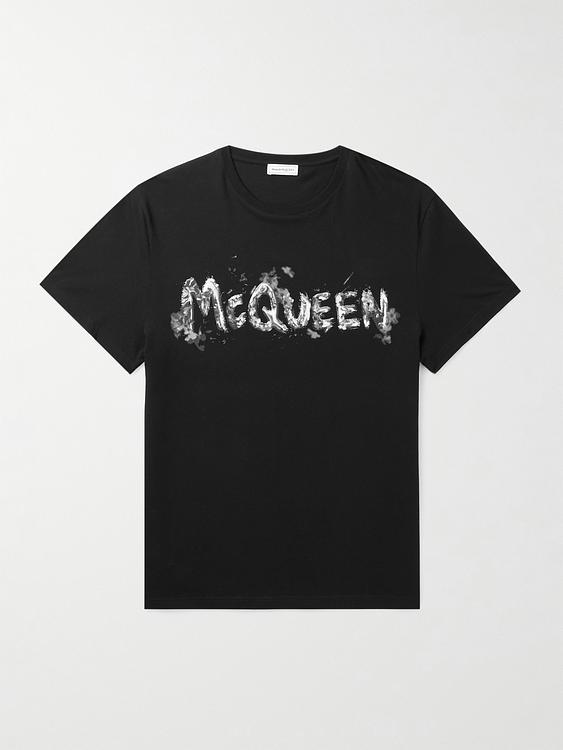 Print black t-shirt from Alexander Mcqueen