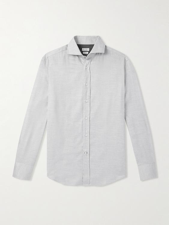 Grey casual shirt from Brunello Cucinelli
