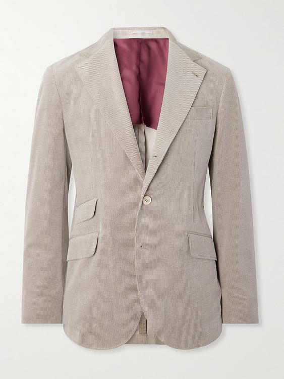 Beige suit jacket from Brunello Cucinelli