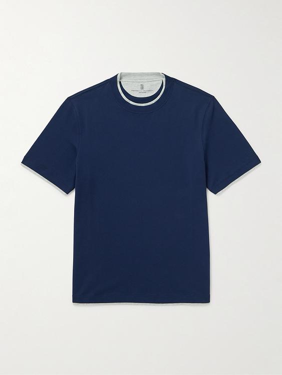 Dark blue t-shirt from Brunello Cucinelli