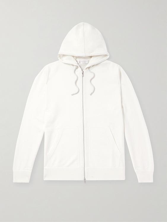 White hooded sweatshirt from Brunello Cucinelli