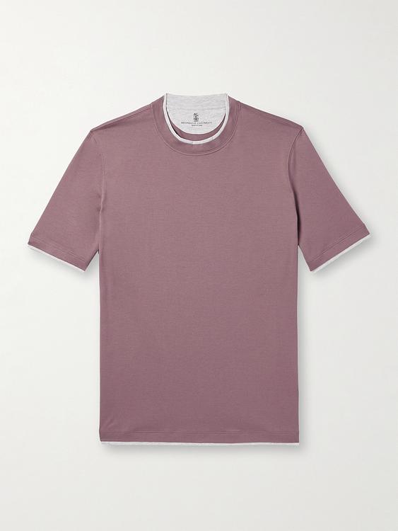 Purple t-shirt from Brunello Cucinelli