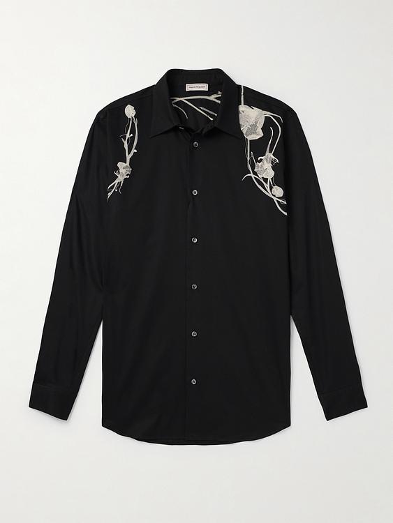 Print black casual shirt from Alexander Mcqueen