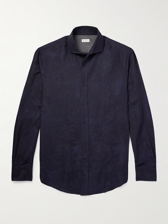 Black casual shirt from Brunello Cucinelli