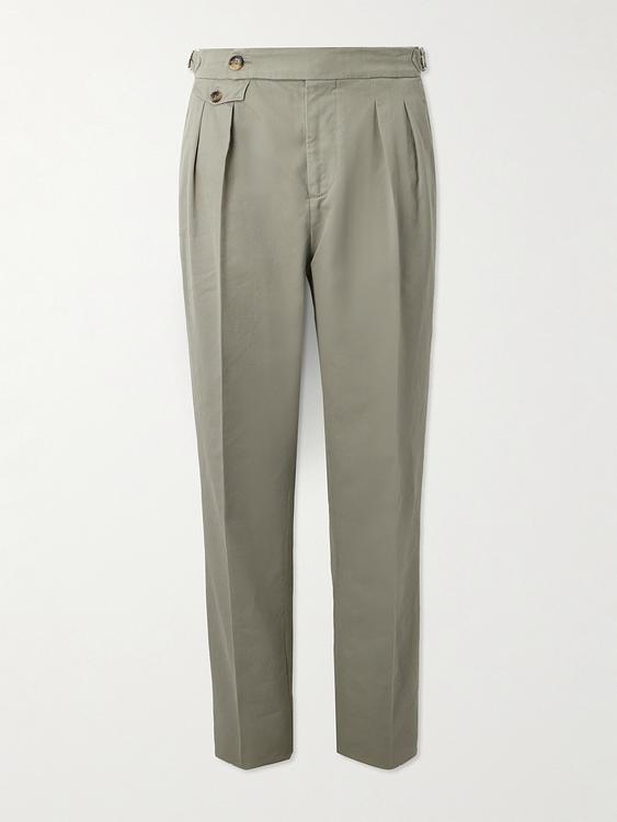 Taupe suit trousers from Brunello Cucinelli