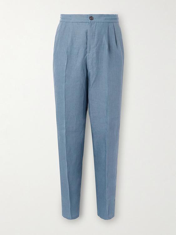 Blue suit trousers from Brunello Cucinelli