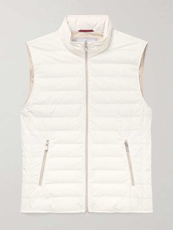 White vest from Brunello Cucinelli
